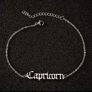 Silver Capricorn Zodiac Bracelet/Anklet